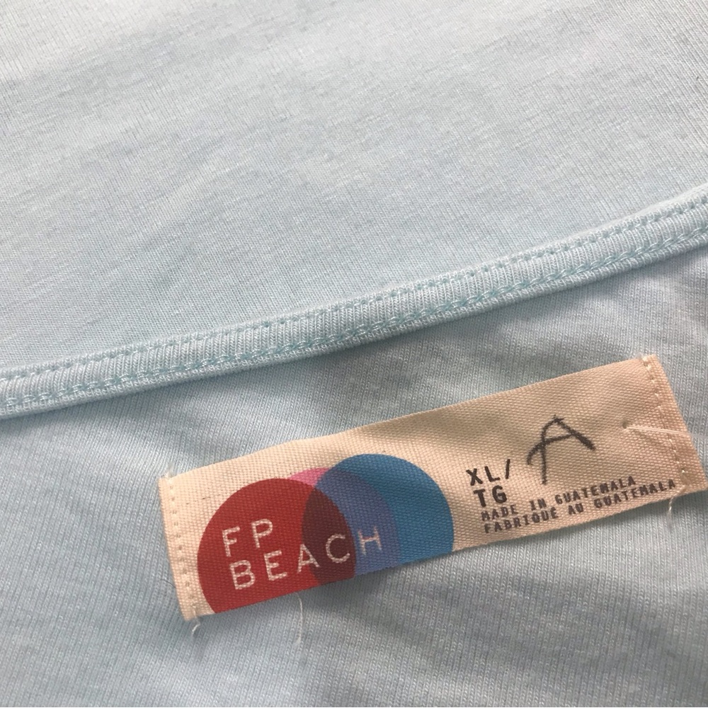 Free People Beach Cora Dress One Shoulder Short Sleeveless Unlined Size XL Blue - Picture 8 of 11